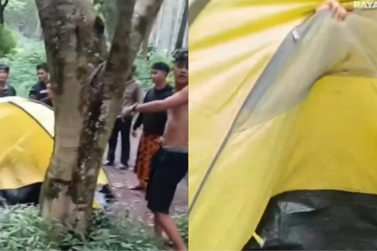 Video Viral Pasangan Mesum di Tenda Kuning Digrebek Warga, Netizen: kalau udah nafsu, udah nggak lihat tempat dan situasi