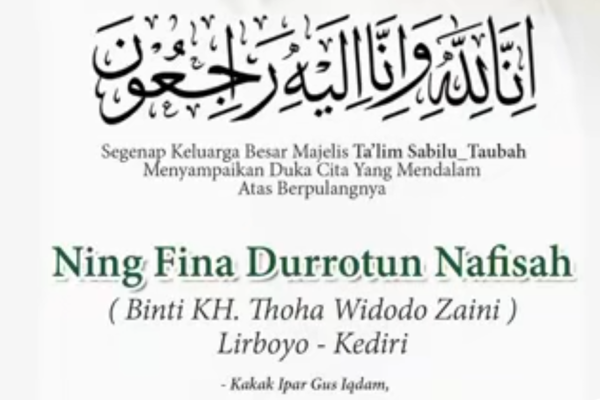 Siapa Anak dan Suami Ning Fina Durotun Nafisah? Kakak Ipar Gus Iqdam yang Meninggal Dunia, Benarkah Bukan Orang Sembarangan?